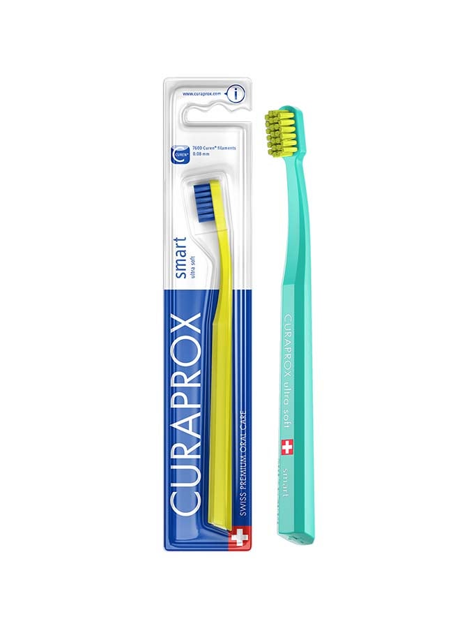 CURAPROX Cs Smart Toothbrush With 7,600 Filaments I Ultra-Soft Manual Brush Promotes Healthier Gums And Teeth I Small Brush Head For Precise Cleaning I Single Pack - Assorted - Image 1